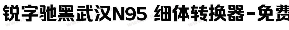 锐字驰黑武汉N95 细体转换器字体转换